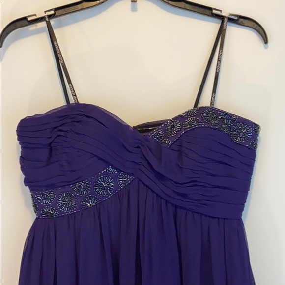 Maggie London Petites Purple Strapless Formal Prom Dress size 6P - Picture 2 of 7